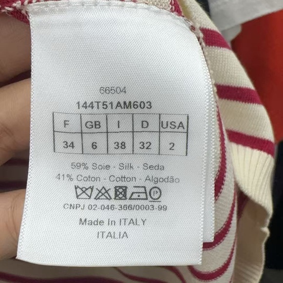 Authentic Dior Red and White Striped Tank Top - Picture 6 of 6